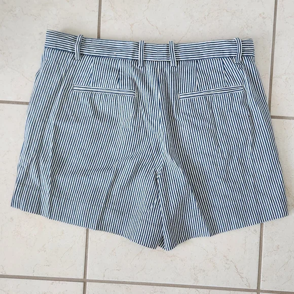 GAP Striped Blue and White Tailored Shorts - Picture 7 of 7